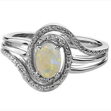 OPAL & DIAMOND RING