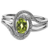 "PAIGET" PERIDOT & DIAMOND RING
