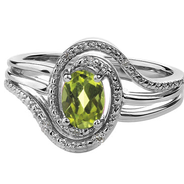 "PHARA" PERIDOT & DIAMOND RING