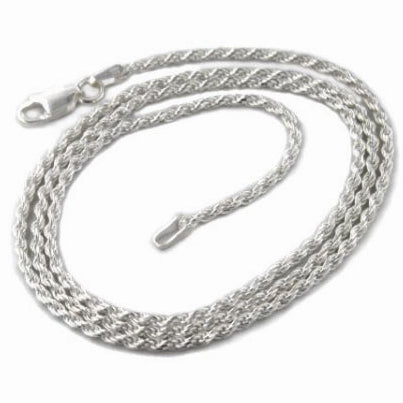Diamond Cut Solid Rope Chain