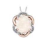 "ROSLYN" OPAL &  DIAMOND PENDANT