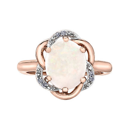 "ROSIE" OPAL & DIAMOND RING