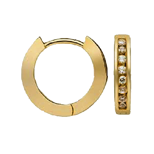 "CAPRI" YELLOW GOLD DIAMOND HUGGIES