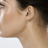 "CAPRI" YELLOW GOLD DIAMOND HUGGIES
