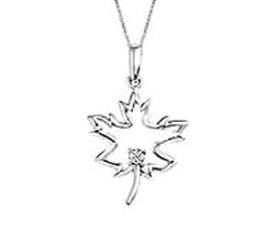 Fire & Ice™ Canadian Maple Leaf Pendant