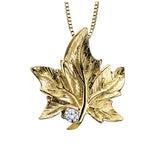 MAPLE LEAF DIAMOND PENDANT