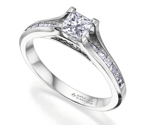 "PRECILLA" MAPLE LEAF CANADIAN DIAMOND RING