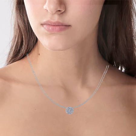"DARLING" DIAMOND DISK PENDANT