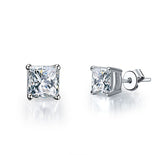 PRINCESS CUT C.Z STUDS