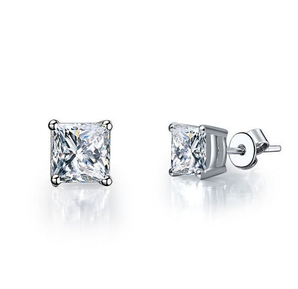 PRINCESS CUT C.Z STUDS