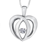 "PAULA" Pulse™ SILVER HEART DIAMOND