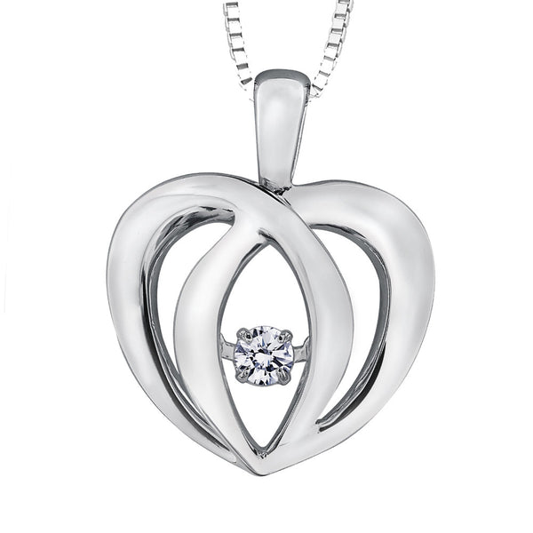 "PAULA" Pulse™ SILVER HEART DIAMOND