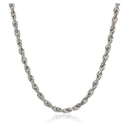 Diamond Cut Solid Rope Chain