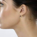 "ROYA" RUBY DIAMOND HOOPS