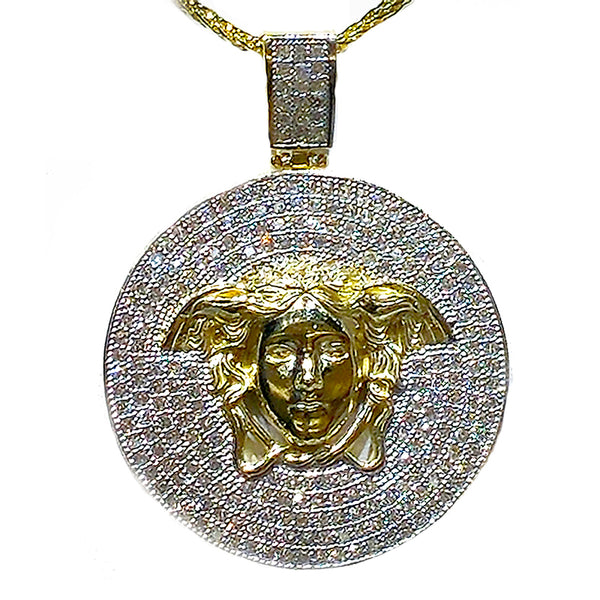 MEDIUM "MEDUSA" GOLD C.Z PENDANT